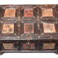 Brass Bound Rosewood Box From Kutch - 19thC