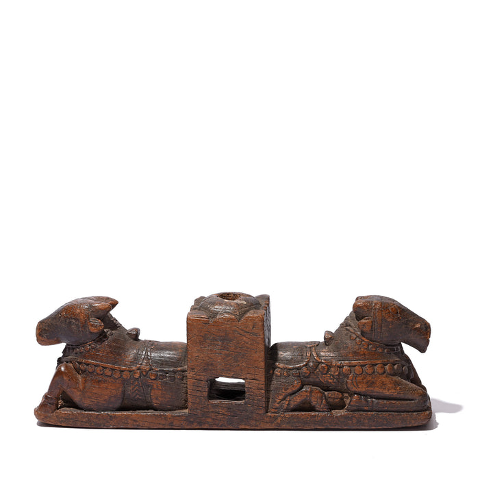 Antique Carved Teak Nandi Cradle Finial From Andra Pradesh - 19th Century | Indigo Antiques