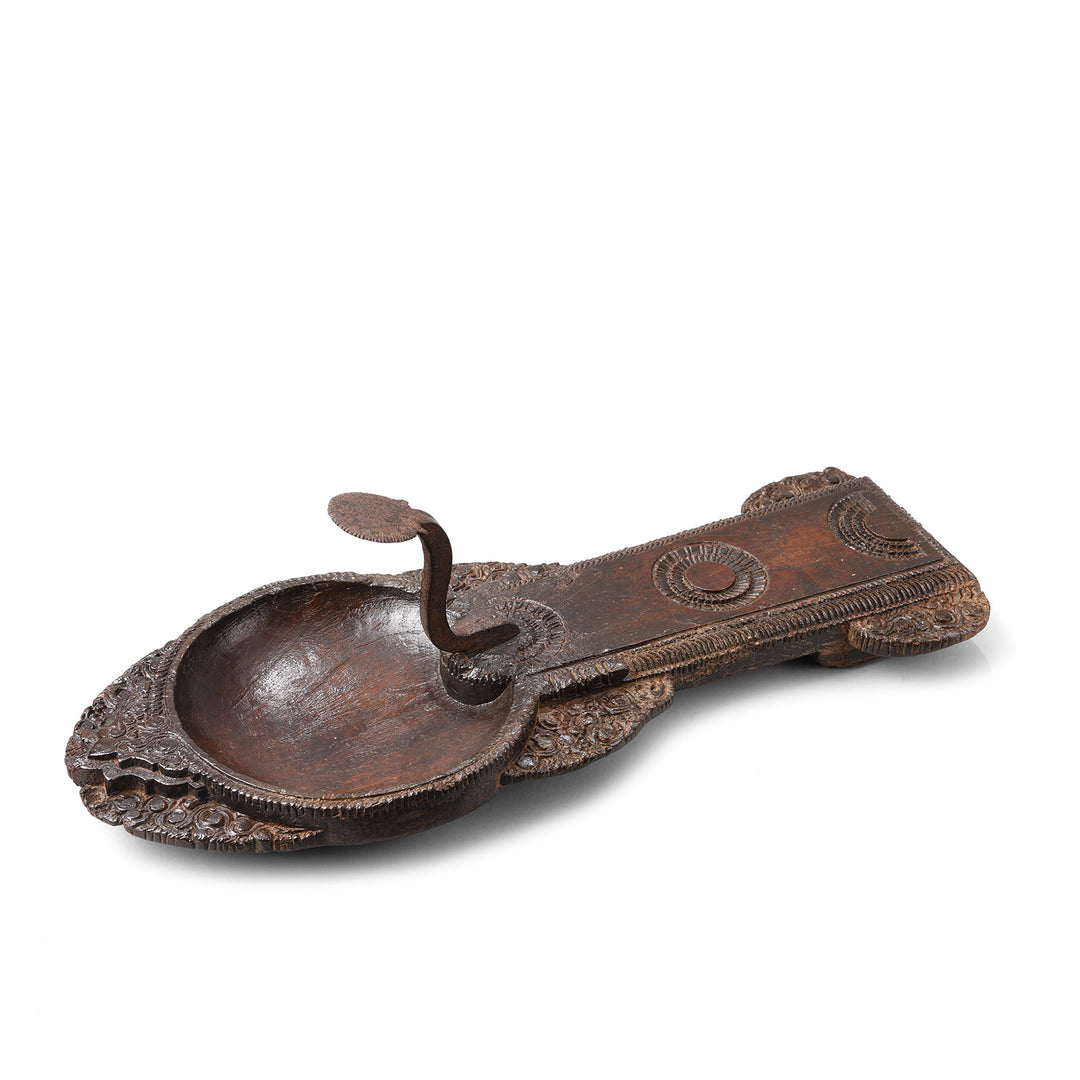 Antique Carved South Indian Jackfruit Wood Coconut Grater From Kerala - 19th Century | Indigo Antiques