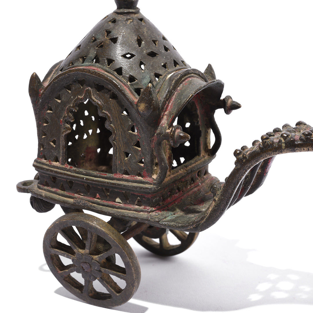 Carriage Detail From Antique Brass Elephant And Carriage Toy From Andra Pradesh - 19th Century | Indigo Antiques