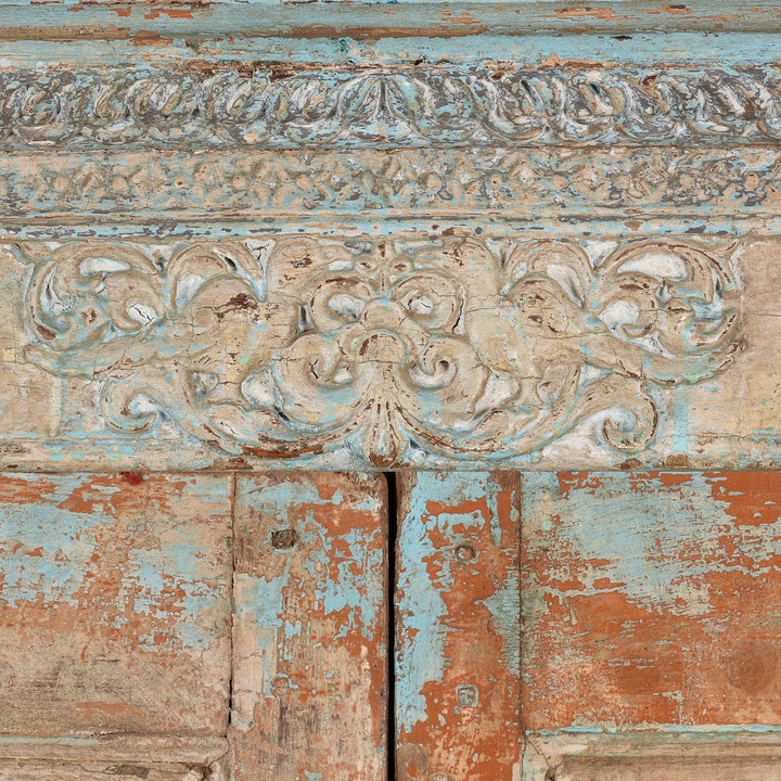 Peacock Carvings From Antique Carved Indian Teak Panelled Door From Gujarat - 19thC | Indigo Antiques