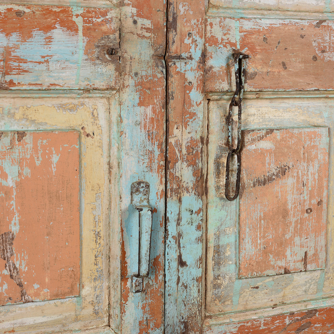 Detail From Antique Carved Indian Teak Panelled Door From Gujarat - 19thC | Indigo Antiques