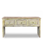 3 Drawer Painted Console Table Made From Reclaimed Teak
