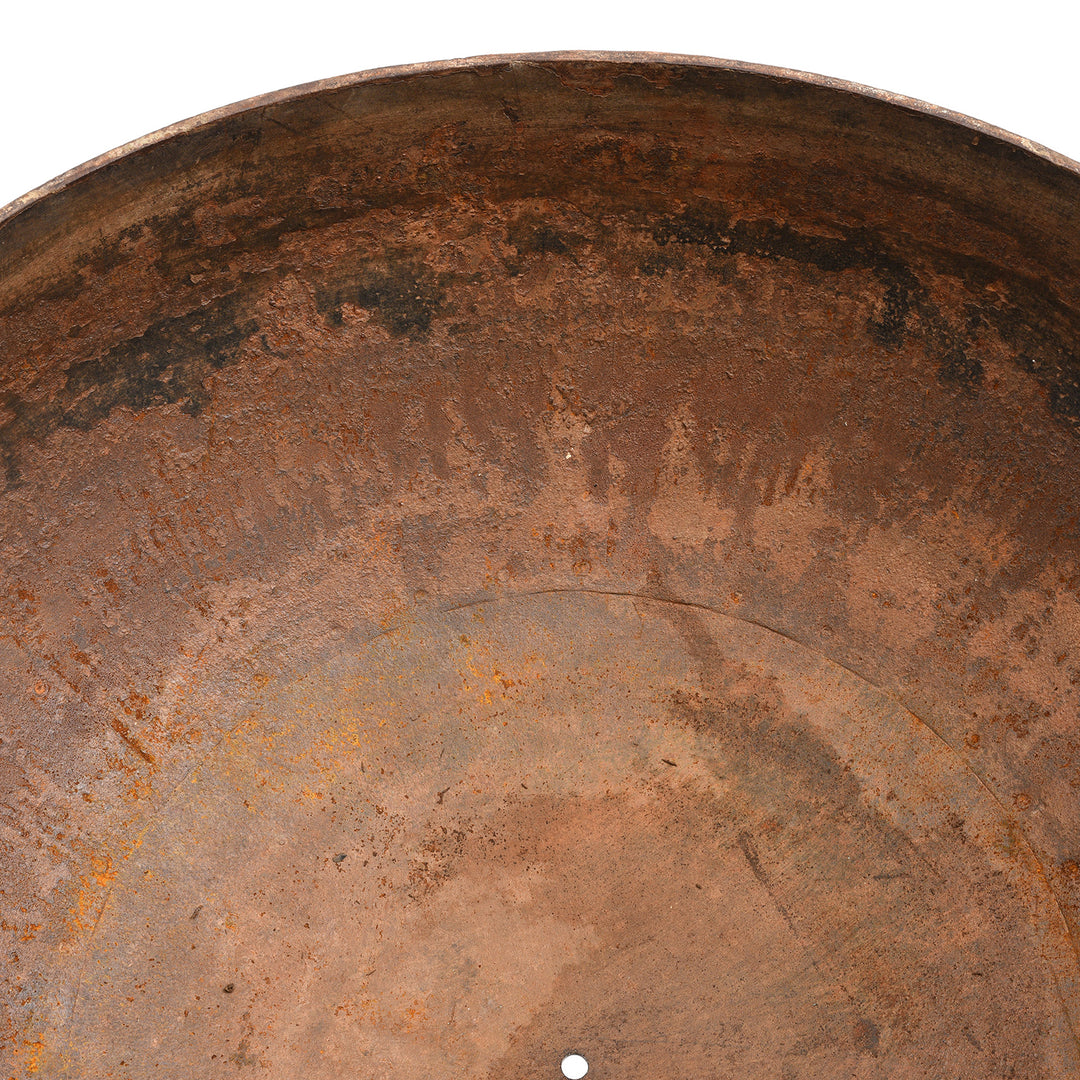 Interior Detail From Old 'Kadai' - Indian Fire Bowl On Stand From Rajasthan - Ca 1900 | Indigo Antiques