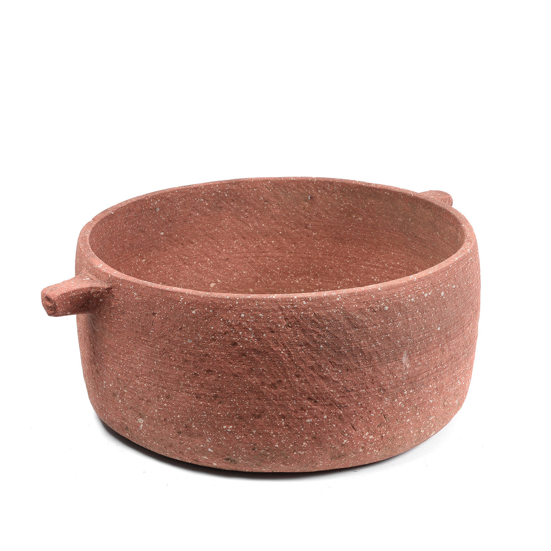 Angled View Of Stone Kundi Water Storage Pot For Planter - 19thC | Indigo Antiques