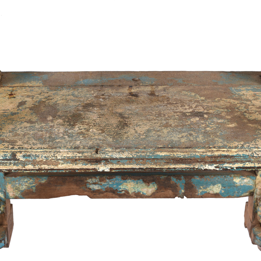Shelf Detail From Antique Indian Painted House Shrine From Kutch - 19th Century | indigo Antiques