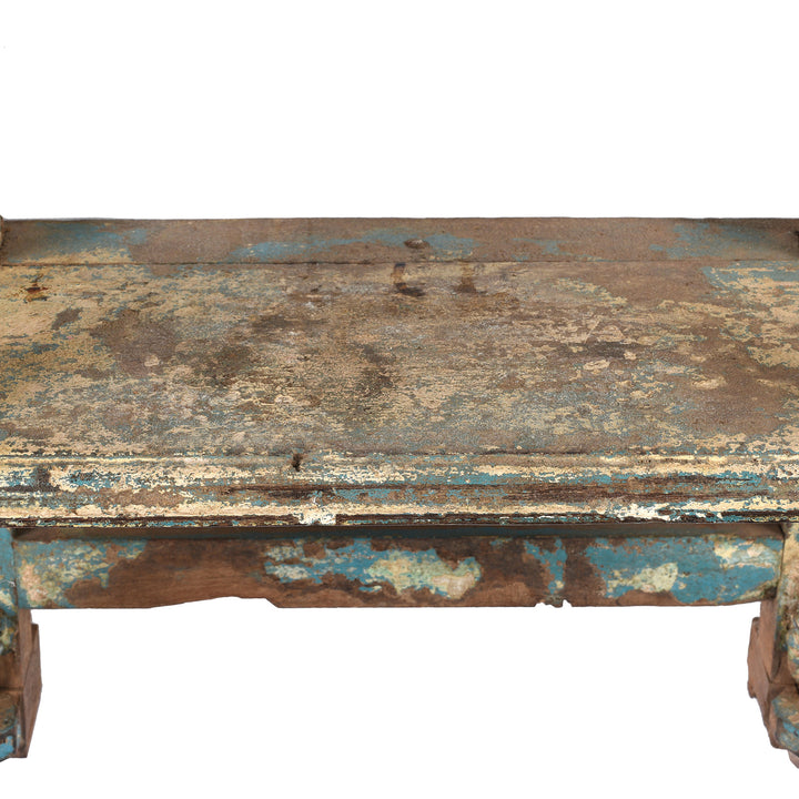 Shelf Detail From Antique Indian Painted House Shrine From Kutch - 19th Century | indigo Antiques