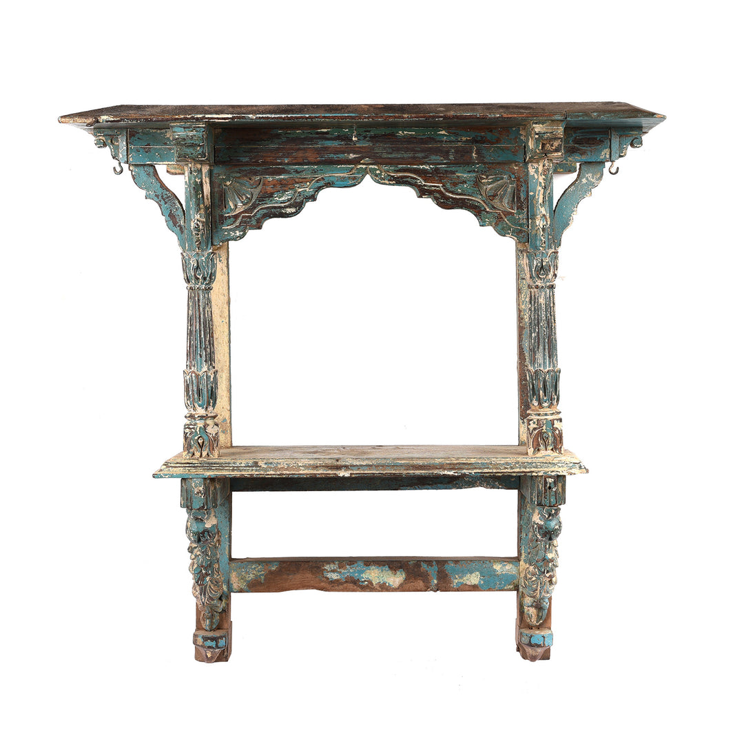 Antique Indian Painted House Shrine From Kutch - 19th Century | indigo Antiques