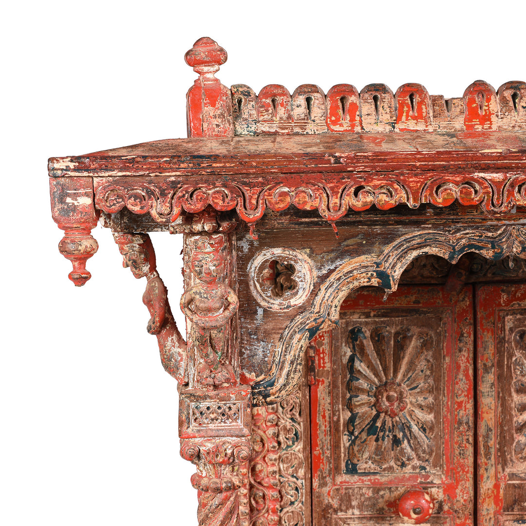 Angel corbel detail of an Indian antique house temple | Indigo Antiques