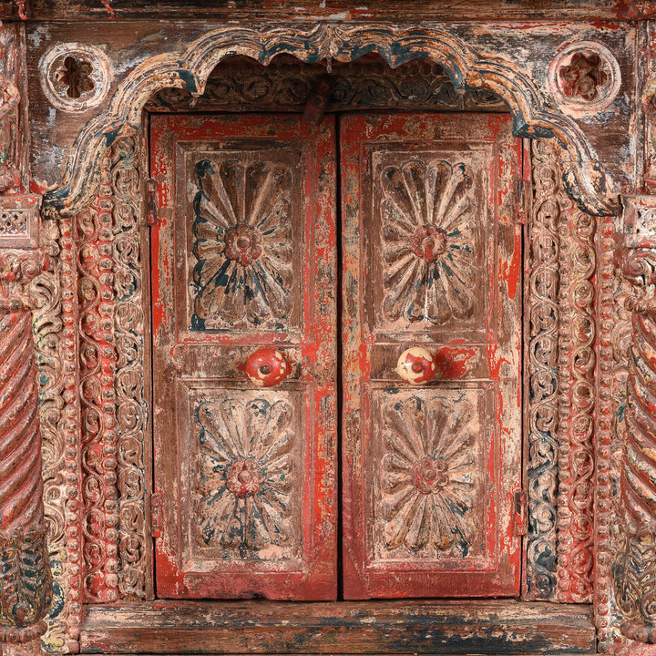 Open detail of an Indian antique house temple | Indigo Antiques