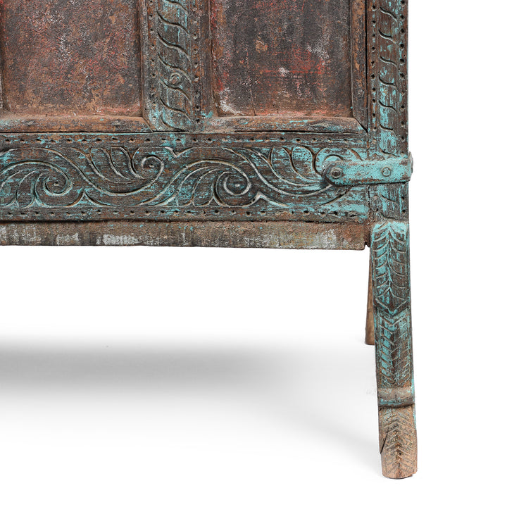 Leg Detail From Carved Teak Manjus Dowry Chest From Saurashtra - 19thC | Indigo Antiques