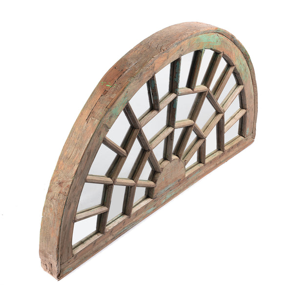 Old Indian Fanlight Window Mirror - 19th Century