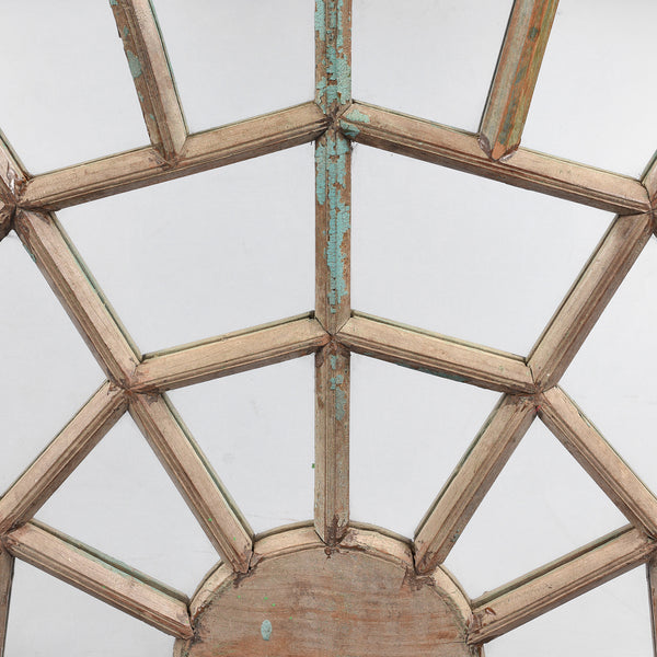 Old Indian Fanlight Window Mirror - 19th Century