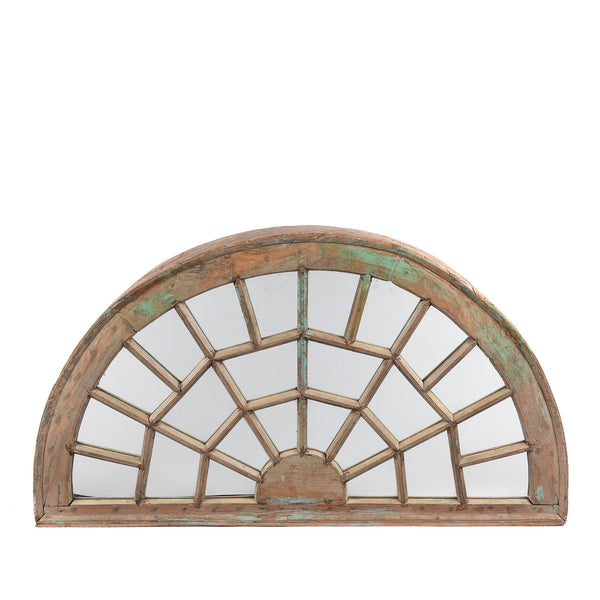 Old Indian Fanlight Window Mirror - 19th Century