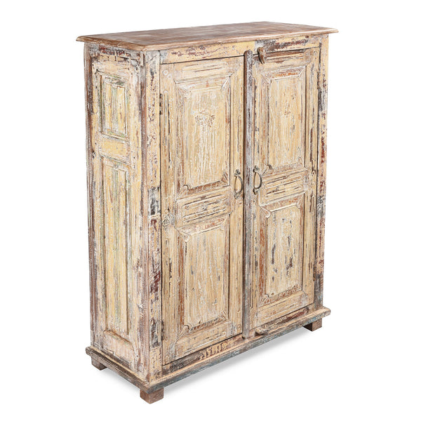 Painted Side Cabinet Made From Reclaimed Teak