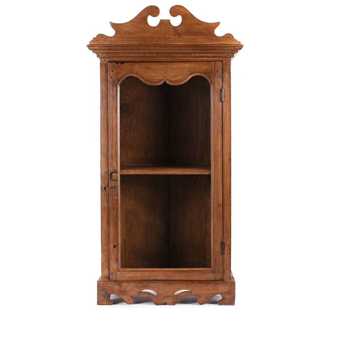 Antique Glazed Teak Wall Cabinet From Gujarat - Ca 1930 | Indigo Antiques