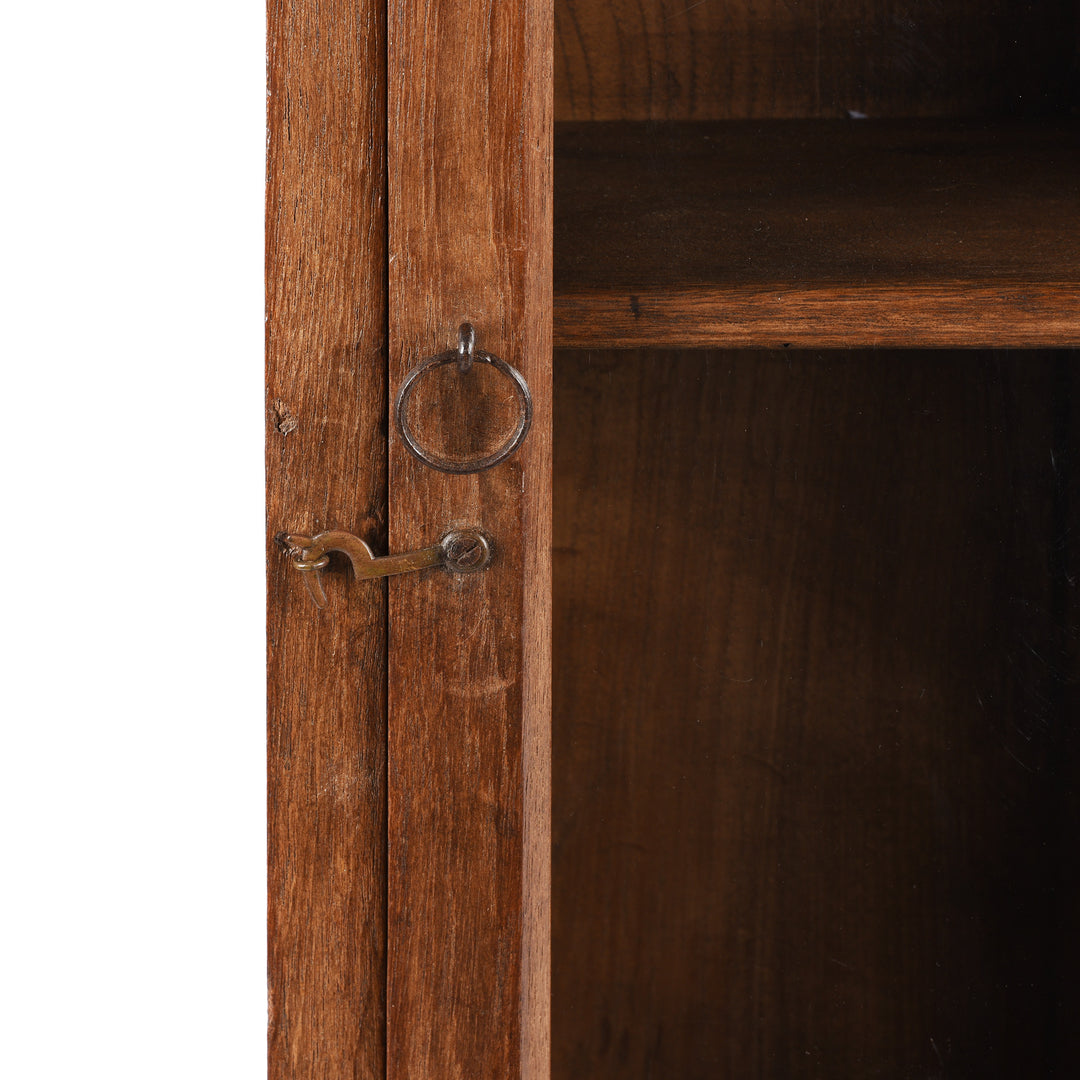 Latch Detail From Antique Glazed Teak Wall Cabinet From Gujarat - Ca 1930 | Indigo Antiques