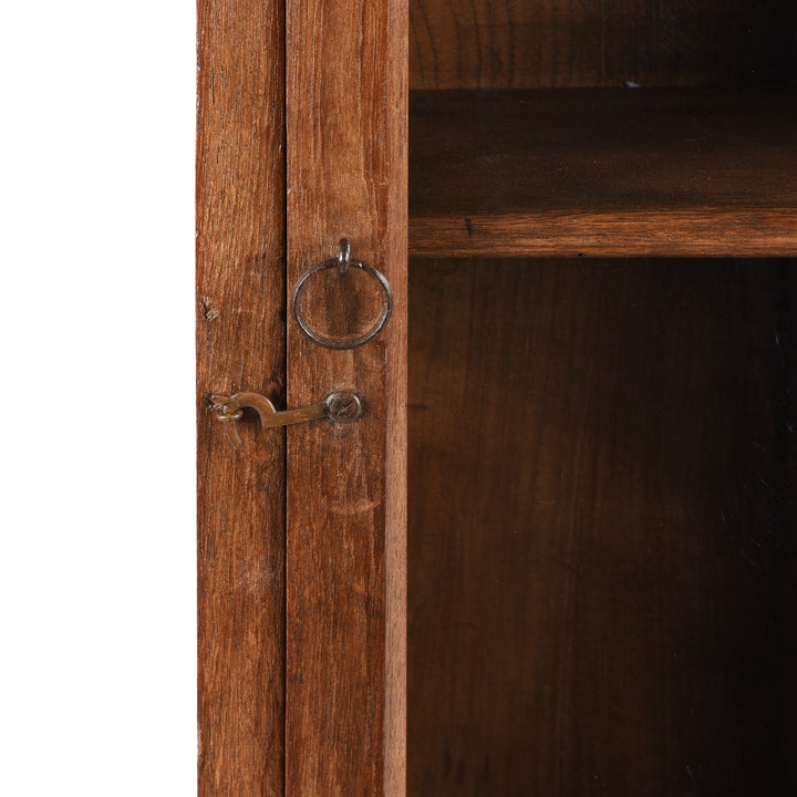 Latch Detail From Antique Glazed Teak Wall Cabinet From Gujarat - Ca 1930 | Indigo Antiques