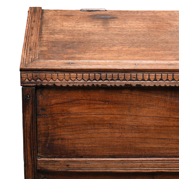 Carved Indian Dowry Chest (Sandouk) From Gujarat - 19thC