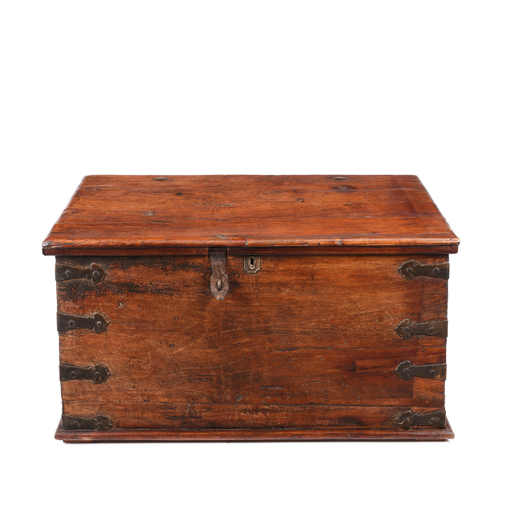 Brass Bound Jackfruit Chest From South India - 18th Century