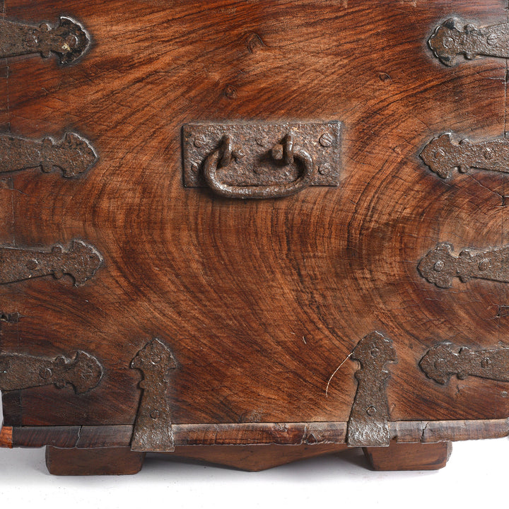 Handle Detail From Iron Bound Indian Rosewood Chest From Kutch - 19thC | Indigo Antiques