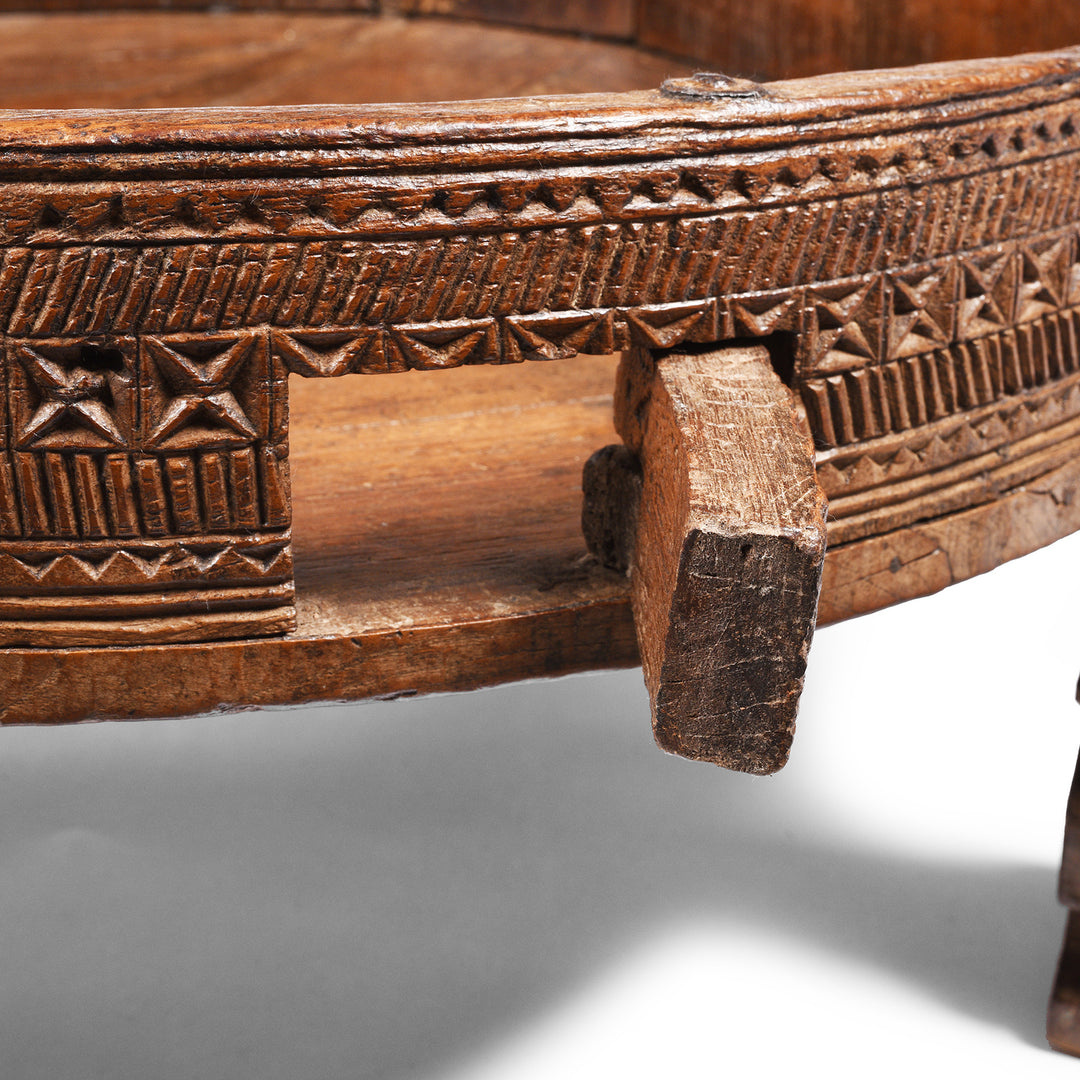 Detail From Antique Indian Chakki Coffee Table - 19thC | Indigo Antiques