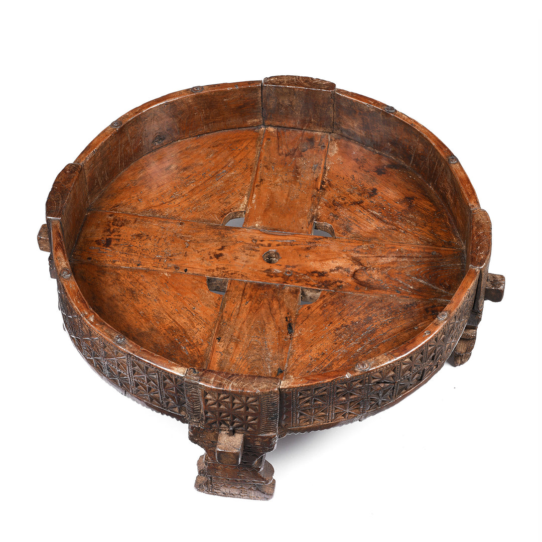 Interior Of Indian Chakki Coffee Table From Rajasthan - 19thC | Indigo Antiques