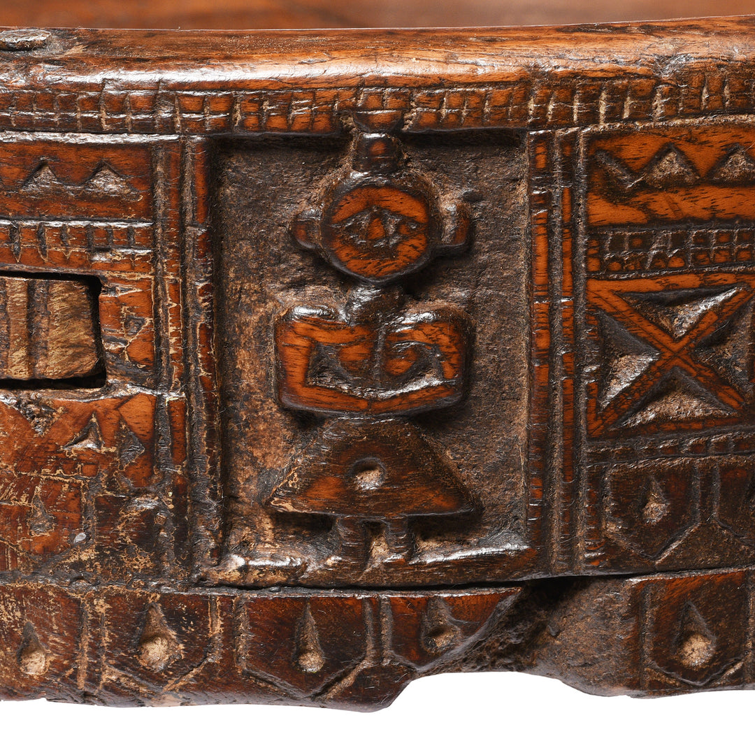 Figure Detail From Indian Chakki Coffee Table From Rajasthan - 19thC | Indigo Antiques