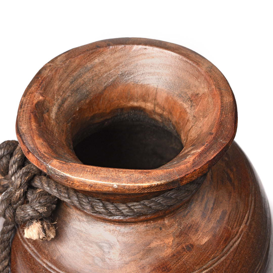 Interior Of Turned Cedar Pot From Himachal Pradesh - Early 20thC | Indigo Antiques
