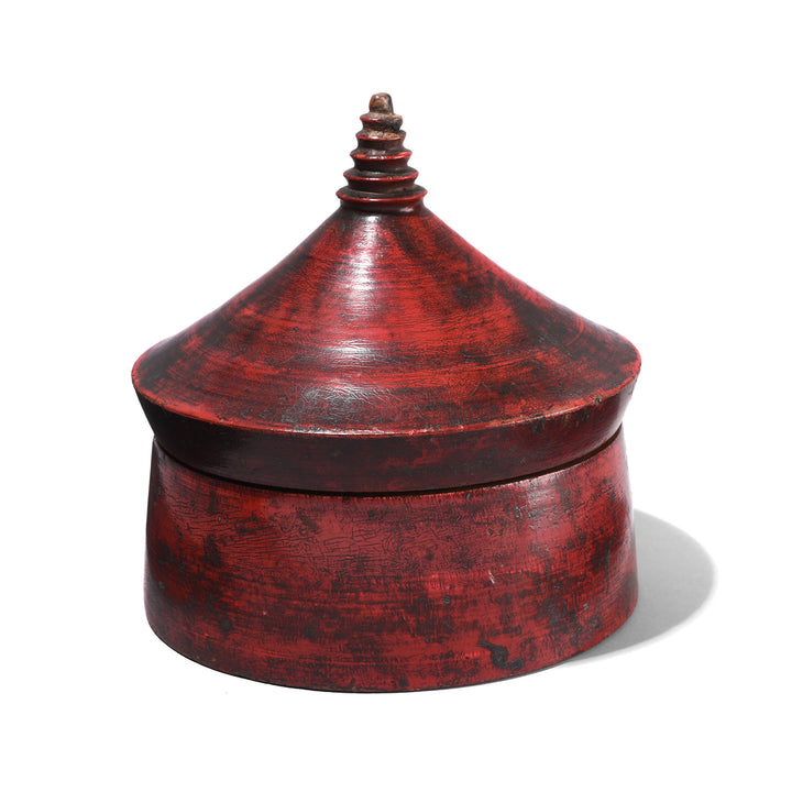 Antiques Lacquer Pot From Uttar Pradesh - Ca 1910 | Indigo Antiques