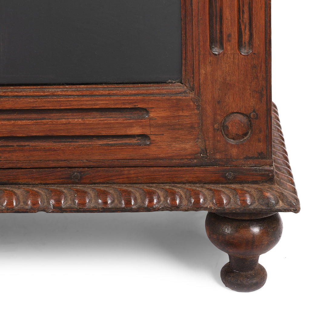 Leg Detail From Antique Anglo Indian Glazed Book Cabinet - 19th Century | Indigo Antiques
