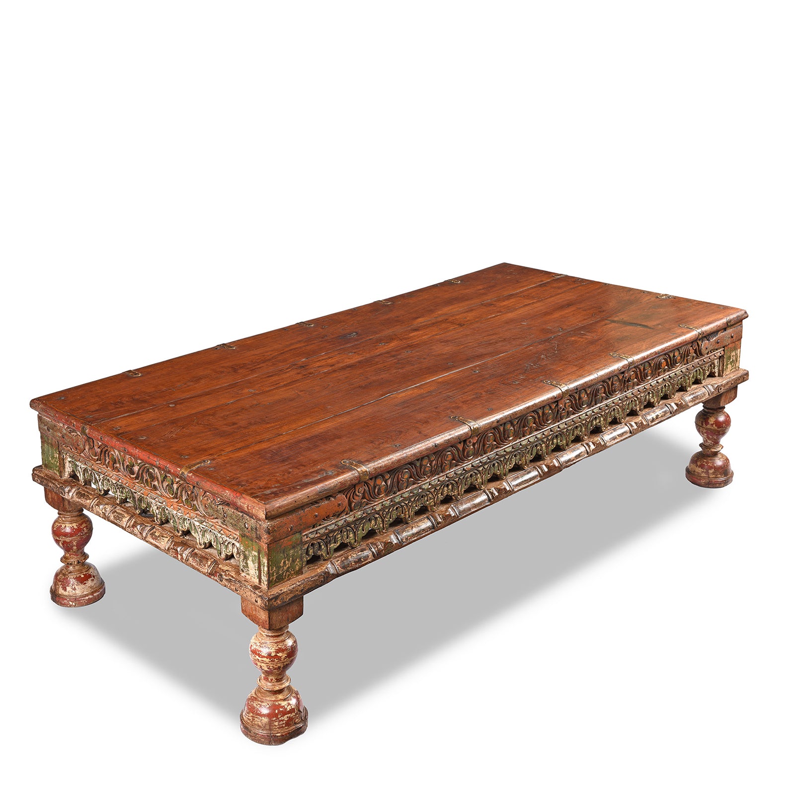 Painted Takhat Table From Gujarat - 19th Century Painted Takhat Table From Gujarat - 19th Century