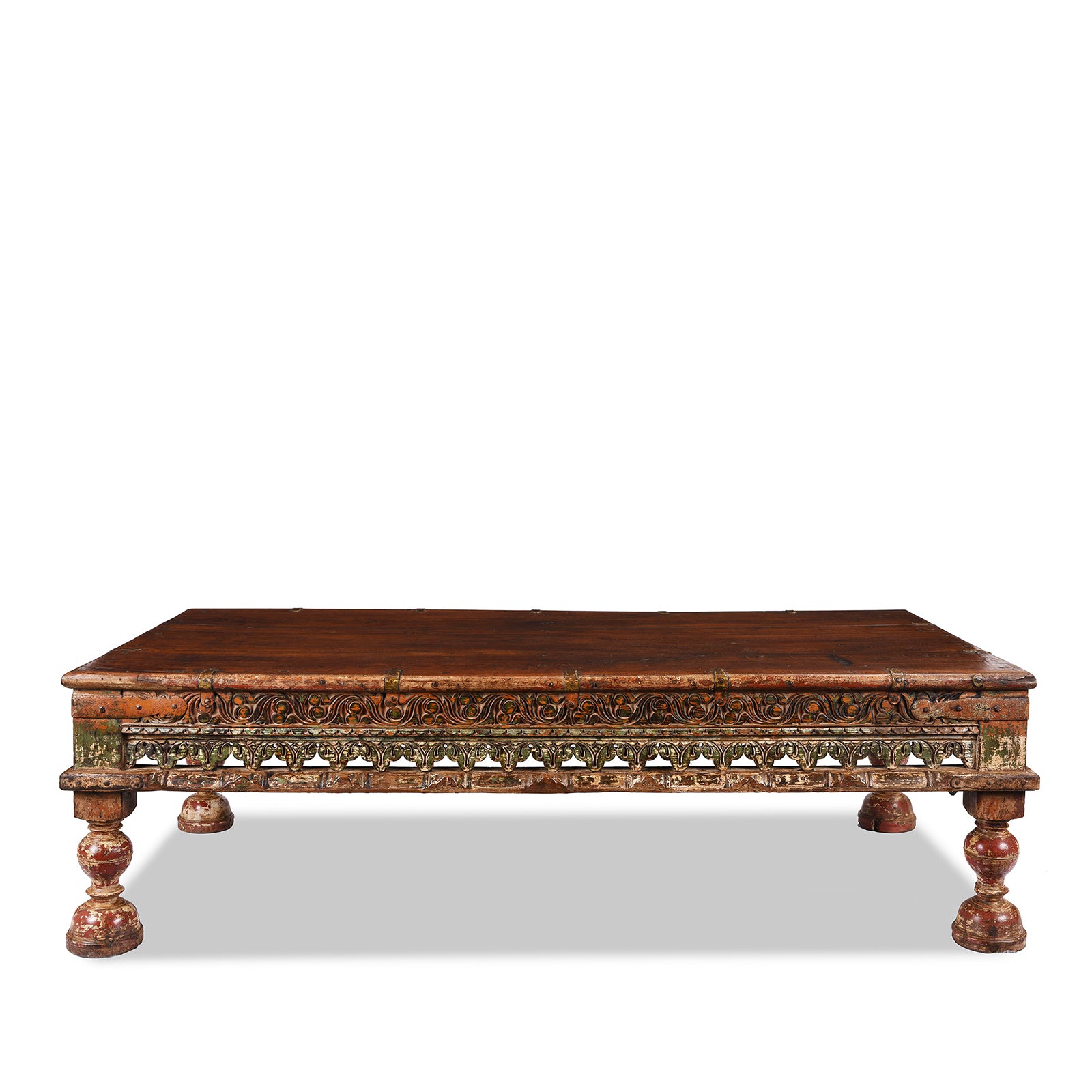 Painted Takhat Table From Gujarat - 19th Century Painted Takhat Table From Gujarat - 19th Century