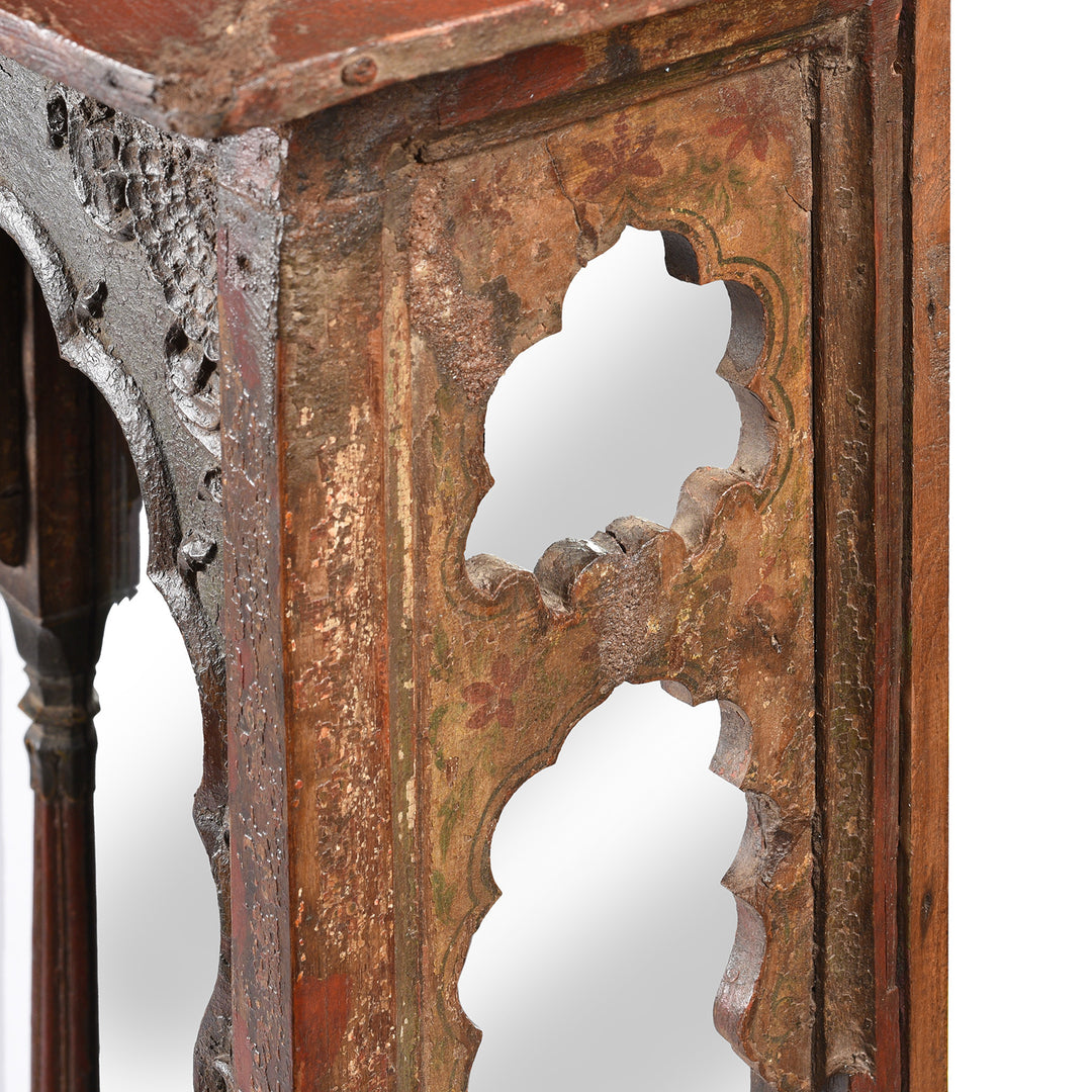 Carving Detail From Painted Indian Windows From Bikaner - 19thC | Indigo Antiques