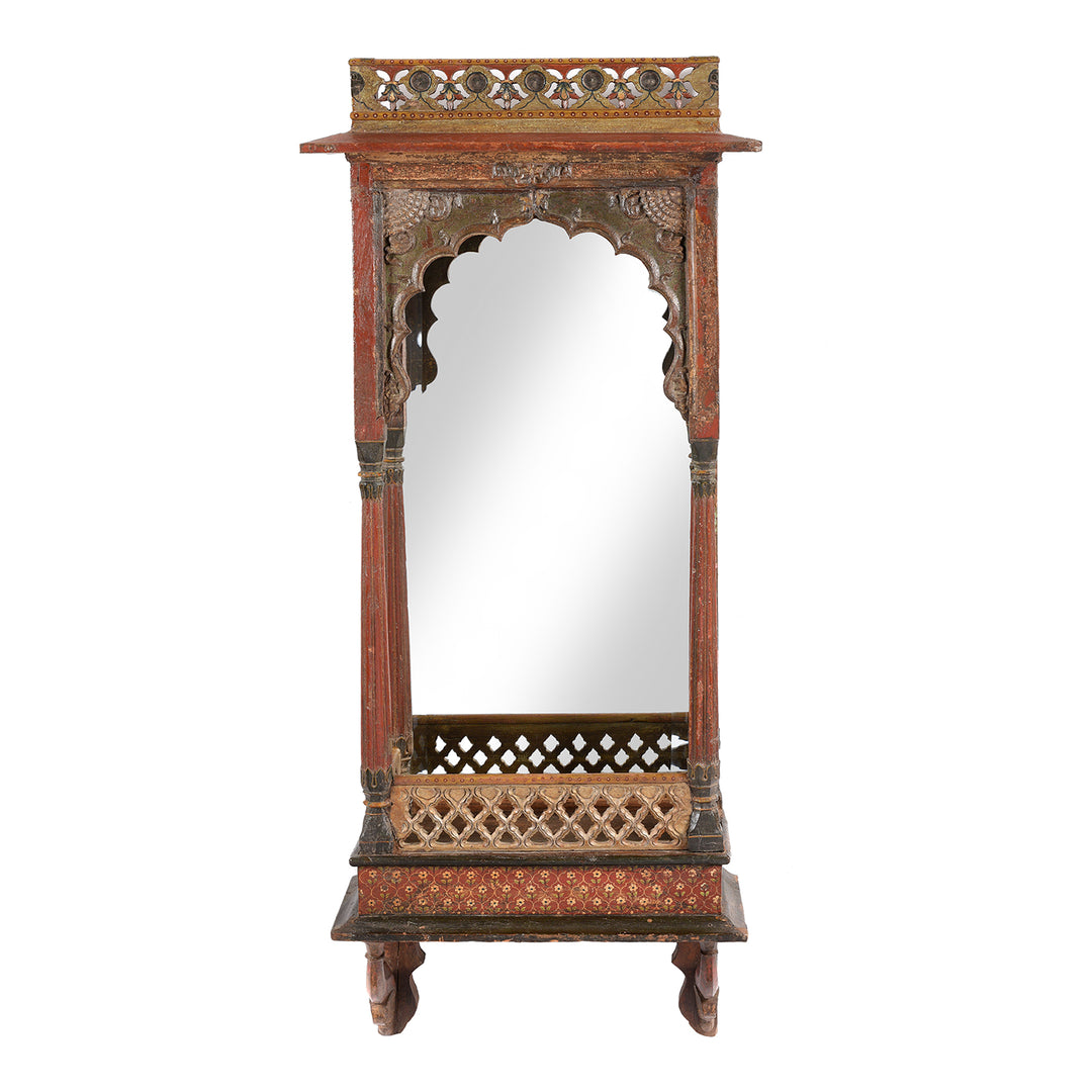 Painted Indian Windows From Bikaner - 19thC | Indigo Antiques