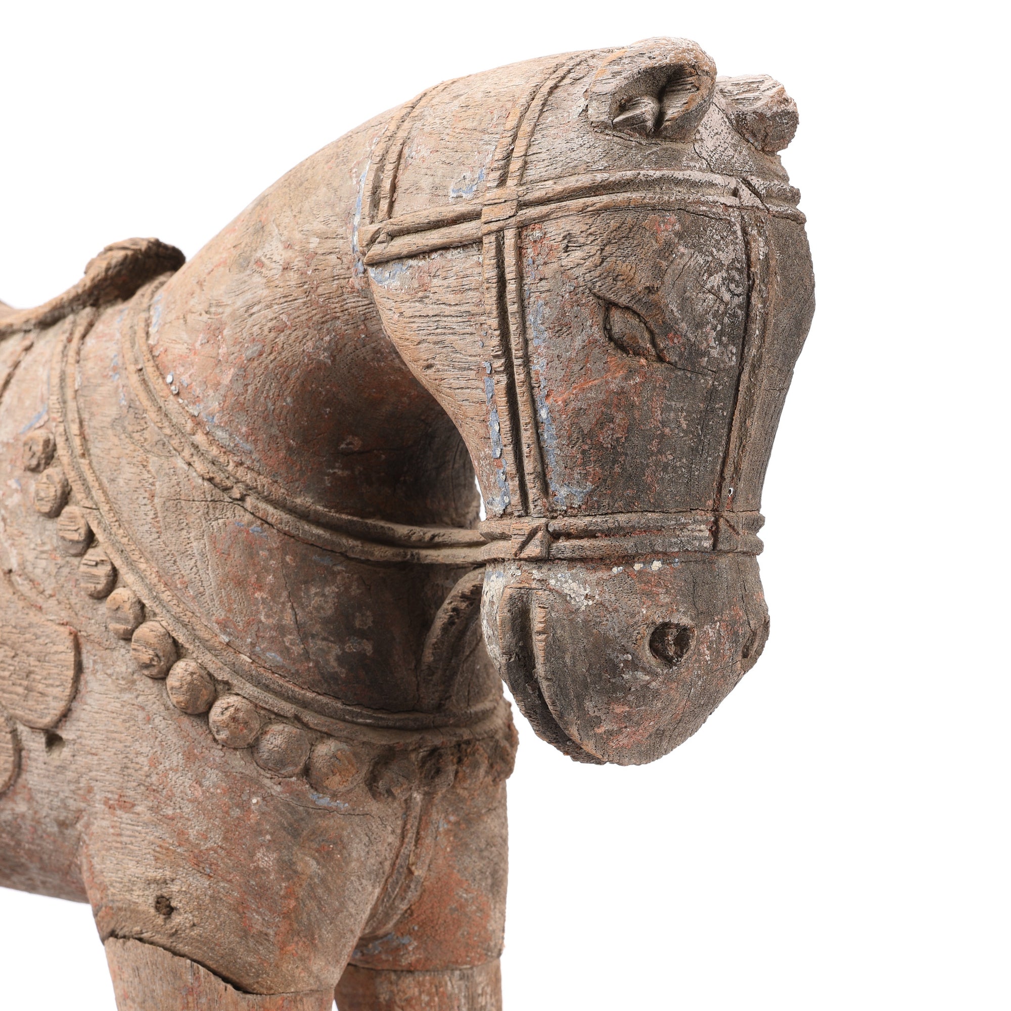 Antique Carved Teak Horse From The Rann Of Kutch - 19th Century | Indigo Antiques