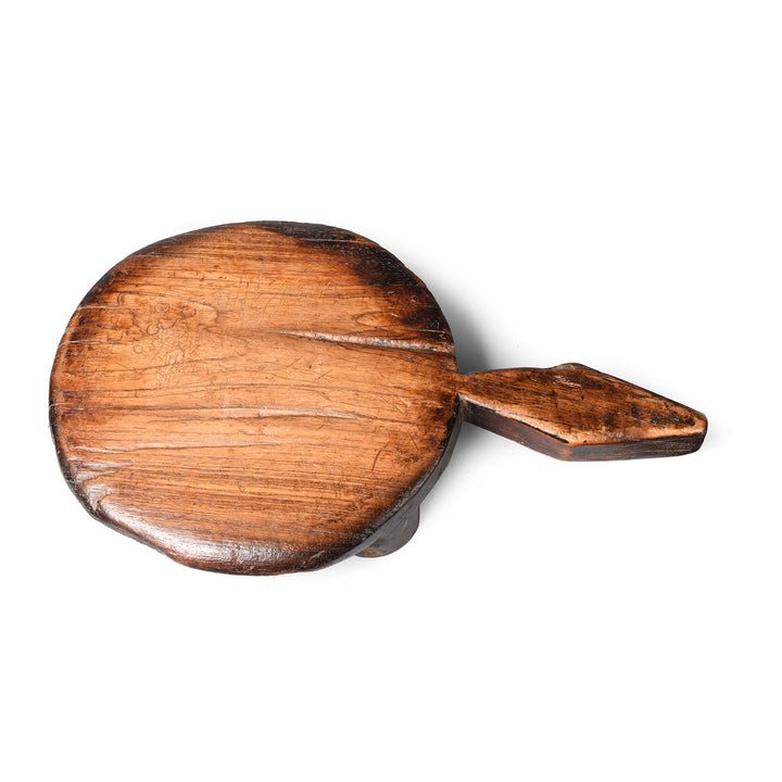 Top Down View Of Old Indian Chapatti Board From Banswara Tribal Area - 19thC | Indigo Antiques