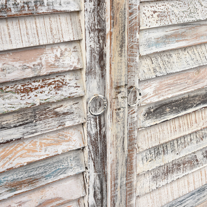 Handles Detail From Painted Indian Louvre Cabinet Made From Reclaimed Teak | Indigo Antiques