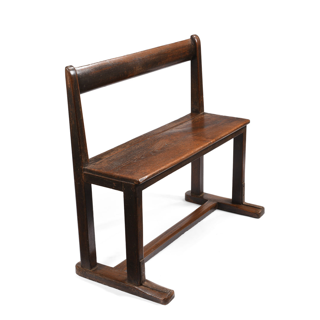 Painted Indian Teak School Bench - Ca 1930 | Indigo Antiques