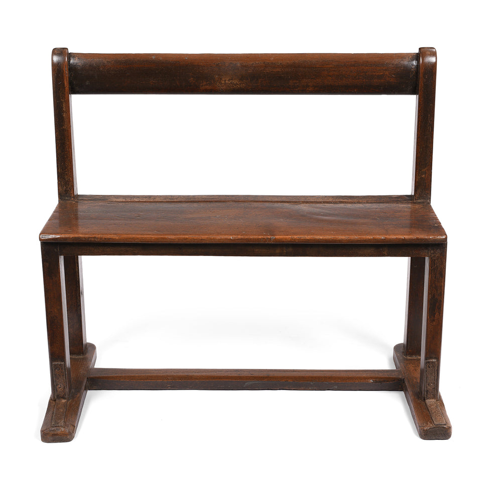 Painted Indian Teak School Bench - Ca 1930 | Indigo Antiques