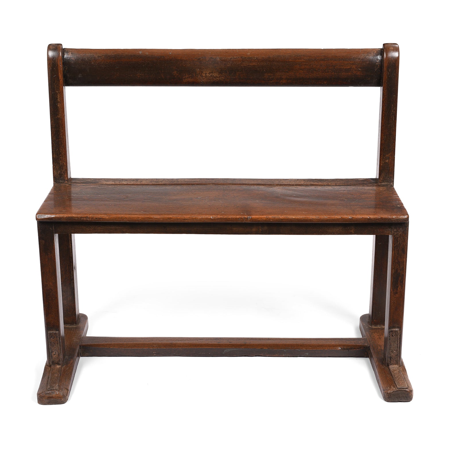 Painted Indian Teak School Bench - Ca 1930 | Indigo Antiques