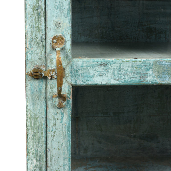 Painted Teak Glazed Indian Side Cabinet - Ca 1930