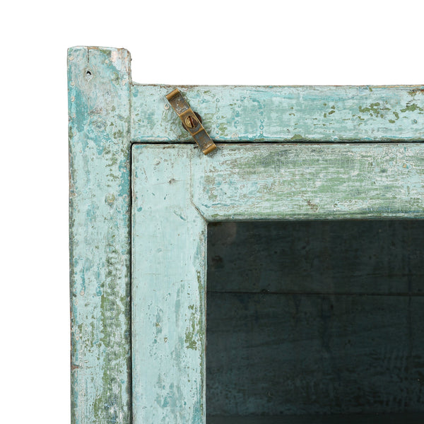 Painted Teak Glazed Indian Side Cabinet - Ca 1930
