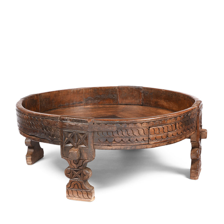 Indian Chakki Coffee Table From Rajasthan - 19thC | Indigo Antiques