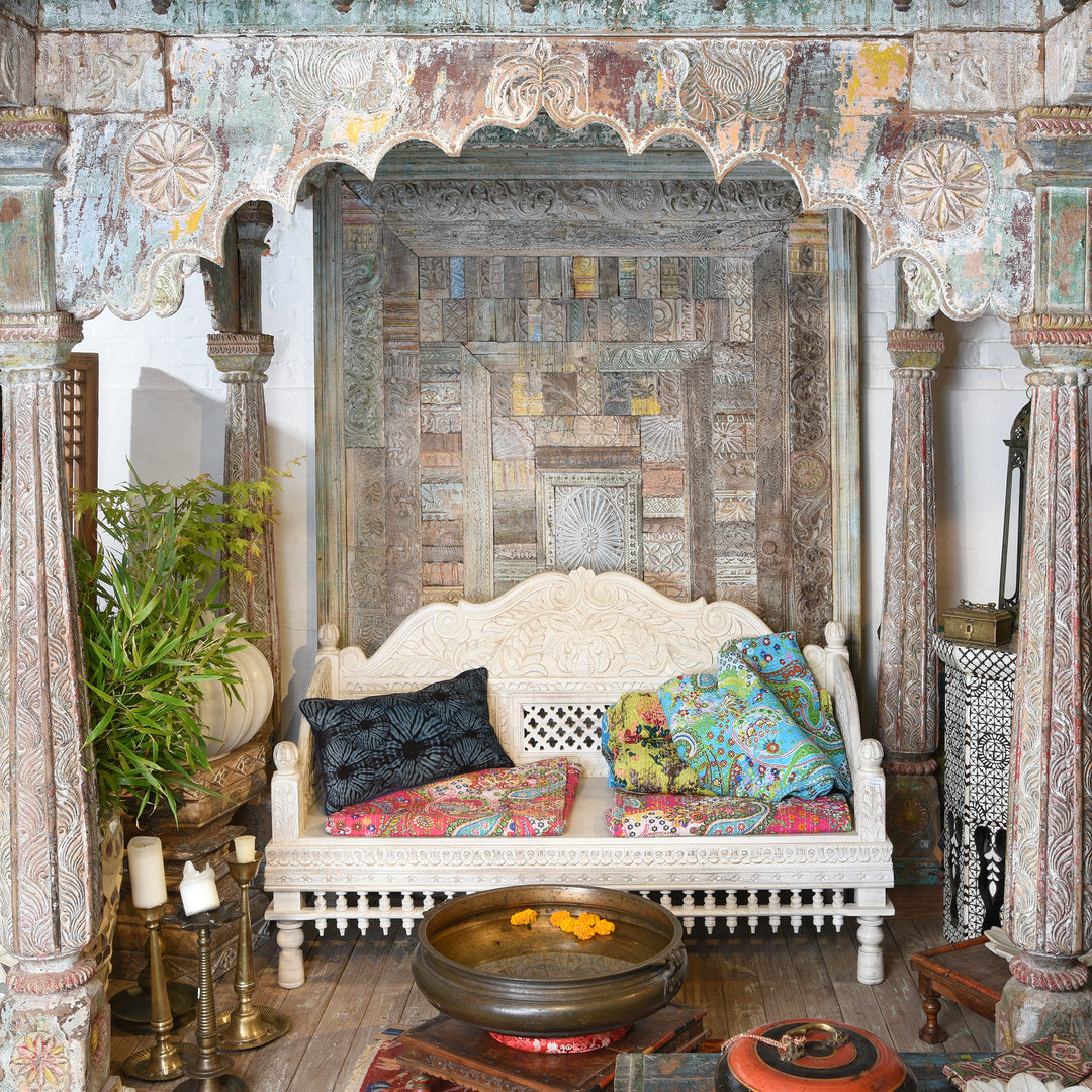 Carved And Painted Teak Pavilion From Kutch - Early 19thC | Indigo Antiques