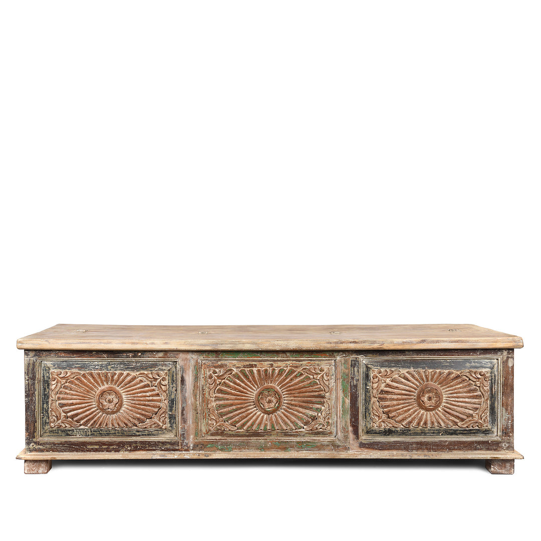 Reclaimed Teakwood Blanket Chest With Painted Finish | Indigo Antiques