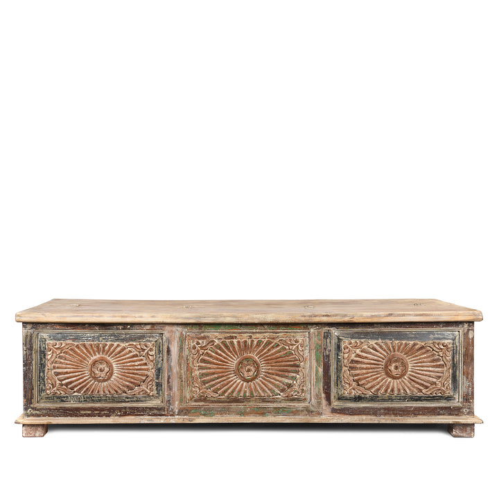 Reclaimed Teakwood Blanket Chest With Painted Finish | Indigo Antiques