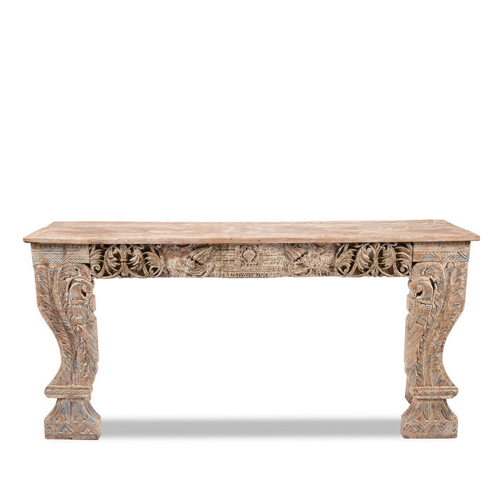 Painted Indian Console Table Made From Reclaimed Teak | Indigo Antiques