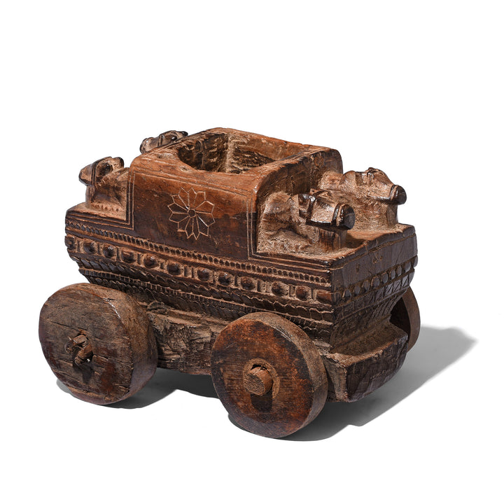 Antique Carved Tikka Box From Andhra Pradesh - Ca 1920's | Indigo Antiques