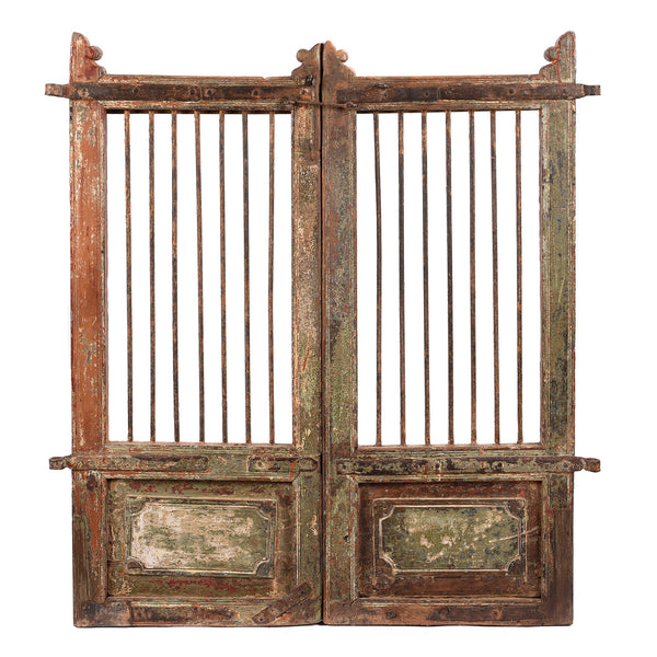 Teak Dog Gate From Gujarat - 19th Century